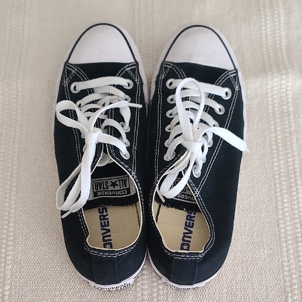 Black and White Canvas Sneakers - Picture 2 of 6